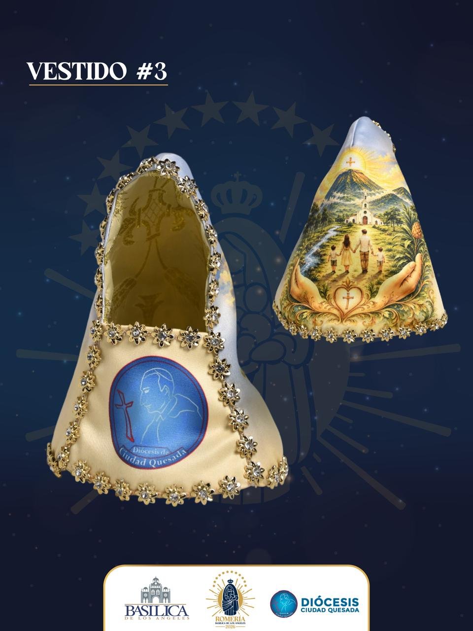 Vestido «Vicky» de la familia Cascante Montero para la Sagrada Imagen de La Negrita