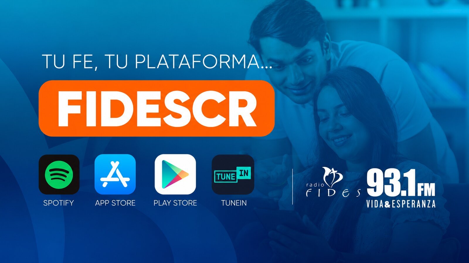 Radio Fides 93.1 FM y San José TV en la app FidesCR: tu fe, tu plataforma